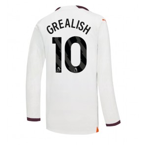 Manchester City Jack Grealish #10 Udebanetrøje 2023-24 Lange ærmer